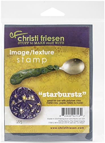 Great Create Christi Friesen Texture Stamp 4.25 x 5.5-inch, Star Burst, 4.25 x 5.5