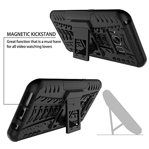 samsung s8 Funda Mama Mouth Heavy Duty silicona h  brida con soporte C  scara de Cubierta Protectora de Doble Capa Funda Caso para samsung s8 Smartphone Negro