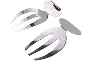 ZEERKEER Set di 2 Posate per Insalata in Acciaio Inox, Posate da Insalata, Pinze da Cucina, Utensili per Insalata, Frutta, Pasta Mescolare, Lavabili in Lavastoviglie
