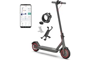 Faltbarer Elektroroller für Erwachsene, 8,5 Zoll / 10,4 Ah Akku der Klasse A, Laufzeit 25~35 km, App-Anschluss, mit Schloss u