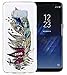 Produktbild Soft TPU Neu Tasche ISENPENK Für 5,8-Zoll Samsung Galaxy S8(2017) Hülle Silikon Muster Tiere [Feder] Ultra Slim Back Cover Schutzhülle Wasserdicht Stoßfest Handyhülle Case Glanz nachts