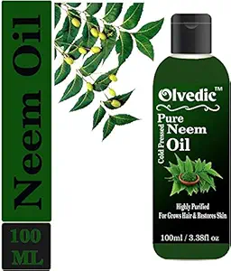 Olvedic Neem Oil for Skin Treatment Hair Oil (100 ml)