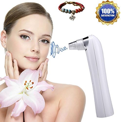 [New Version 2017] Mincheda Pore Machine Pore Cleanser Comedo Suction Microdermabrasion Diamond Machine Blackhead Removal Rechargeable Skin Peeling Machine, Comedone Extractor Set White