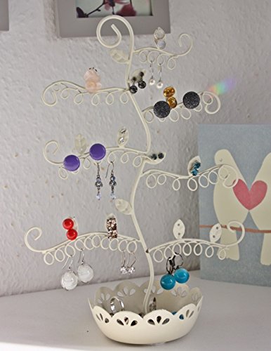 sass & belle Schmuckbaum Metall weiß Schmuckhalter Schmuckständer edel creme - 2