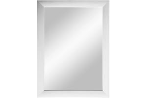 ByMoris Cornice specchio in pino bianco 100x120 cm Specchio decorativo da parete con cornice in legno-MDF moderno di tutte le dimensioni realizzato su misura