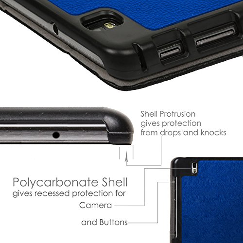 ForeFront Cases® Neue Leder Hülle / Tasche / Case / Cover für Samsung Galaxy Tab PRO 8.4 T320 – Rundum-Geräteschutz und intelligente Auto-Sleep-Wake-Funktion mit 3-JAHRES-GARANTIE VON FOREFRONT CASES – inkl. Eingabestift und Displayschutz - 7