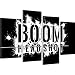 Produktbild BOOM Headshot Gamer Wandbilder auf Leinwand besser als Poster - 100x60 cm 4-Teilig: Schwarz-weiss s