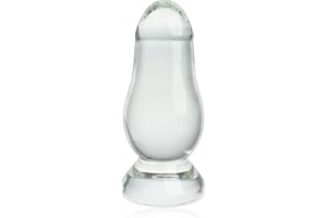 SXOVO Plug Anal de Vidrio Consolador Anal de Cristal Plug Anal Grande y Grueso para Masaje de Próstata Dilatador Anal Masturbador Juguetes Sexuales para Mujere Hombre Pareja (S)