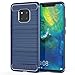 Produktbild Caseflex Huawei Mate 20 Pro Hülle, Carbon Fibre Silikon Schutzhülle - Leicht & Dünn TPU Gel Schutz [Stoßfest] [Anti Shock] Handyhülle - Case Cover für Huawei Mate 20 Pro - Blau - CS000095HU