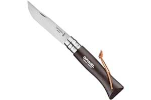 Couteau OPINEL n° 8 VRI manche 11 cm charme lasuré noir brun