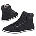 Produktbild Damen Sneaker Freizeitschuh Damen Sneaker Schnuerschuhe Schuhe Turnschuhe Damenturnschuhe Halbschuhe, Farbe Schwarz, Gr. 38