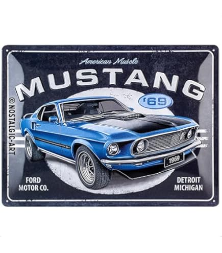 Targa Decorativa Ford Bronco Vintage - In Metallo 30x40 Cm