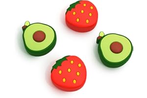 JINGDU Kappen Kompatibel mit Nintendo Switch Joystick,Weiche Silikon Thumb Grip Niedlich 6D Analog Stick Abdeckung für Switch/Switch OLED/Switch Lite,Fruits