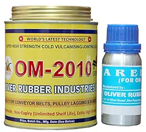 Oliver Rubber Cold Vulcanizing Cement OM-2010 Cement Adhesive with Hardener - for Heat Resistive Conveyor Belt and Jointing Cold Bonding Glue and Belt Adhesives