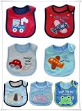 SO CUTE BABY BOYS BIBS PACK OF 7 ADORABLE BIBS,FULLY LINED,INNER PVC WATERPROOF 100% COTTON SUITABLE FROM NEWBORN - 3 YEARS