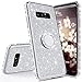 Produktbild Kompatibel mit Galaxy Note 8 Glitzer Hülle Schutzhülle Case Überzug Sparkle Bling Glänzend Soft Flex Durchsichtig TPU SilikonHülle + Strass Diamant Ring Halterung Hülle Tasche für Galaxy Note 8,Silber