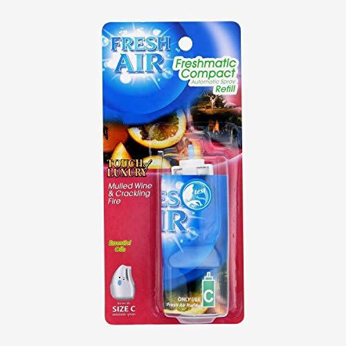 5 x Freshmatic Compact Unit Refills Spray Compact Machine Refills. (Mulled Wine &amp; Crackling Fire)