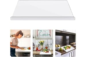 Colnk Planche à découper en acrylique 45 x 35 cm, planche à découper transparente avec bord, planches de cuisine antidérapantes, passent au lave-vaisselle