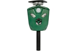 GLB GREEN LEVEL BERLIN Répulsif solaire d'animaux sauvages | Loups | Renards | Gins | Capteur de mouvement avec protection à 360° | Ultrasons et sons | Flash |