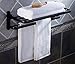 Produktbild GUHAIBO Raum Aluminium Oxidation Badezimmer Handtuchhalter Falten Doppelschicht Doppelhebel Wand Handtuchhalter Innendekoration Anhänger Handtücher Badetücher Regale Lagerregal