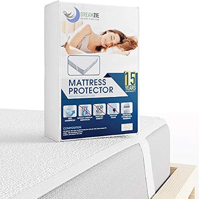 Dreamzie ⭐ Protège Matelas 160 x 200 cm Imperméable avec 4 Coins Elastiques - Alèse Impermeable 160x200 - Couvre Matelas en Coton Respirant - Housse Protection Lit Adulte et Enfant - Proteges Matelas, Aleses