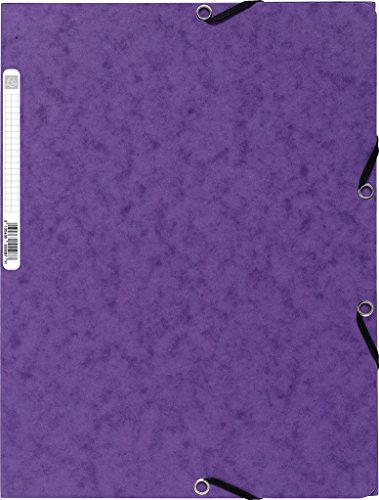 Exacompta 55510E - Carpetas con gomas y 3 solapas de cartulina lustrada  A4  colores surtidos   10 unidades