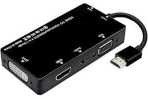 chenyang CY Convertitore splitter multiporta adattatore adattatore Dongle 4in1 da HDMI a VGA/Audio/HDMI/DVI per proiettore di monitor PC PS3 HDTV