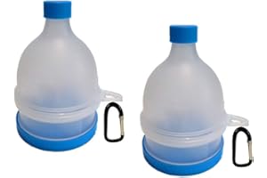 REOOHOUSE Suplemento de Polvo portátil Tableta Contenedor Embudo Proteína BCAA Creatina Cápsula Subdivisión Embudo (Paquete de 2)