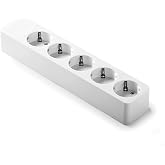 FAMATEL &ndash; Power strip 5 sockets | without cable | Up to 3680W | 16A | 250V | Child protection | Orientation sockets to 45o |