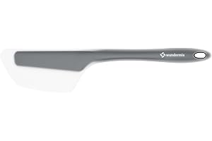 Wundermix - FlexiSpatel® Elastyczna silikonowa szpatułka (34 cm) - idealna szpatułka do Thermomix & Mr. Kuchnia - do opróżniania miski blendera - Kolor: Szary
