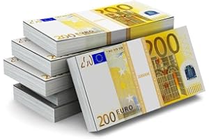 CARDLY Fake Money €200 Euro Bills, Prop Money Dollars | UK Company | 100 Notes | €20,000 Stack | for Movies, Advertising, Play, Party, Supreme, Gun, Fancy Dress, Casino Games