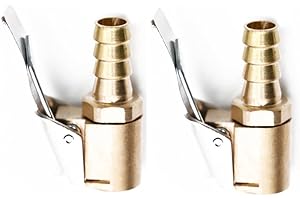 WOETWOAT Autoventil Hebelstecker Air Chuck,Messing neu Reifenfüllnippel Ventilaufsatz Momentstecker Hebelstecker Auto Druckluft Ventilstecker für alle Reifenventile mit Ventilgewinde (Pagoda 8mm 2pcs)