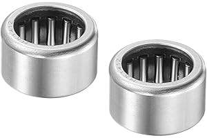 Kozelo 2pcs HK1412 Aiguille Rouleau Roulements - [14mm x 20mm x 12mm] Ouvert Fin pour Boîte vitesses Emploi, Chrome Acier Rouleaux