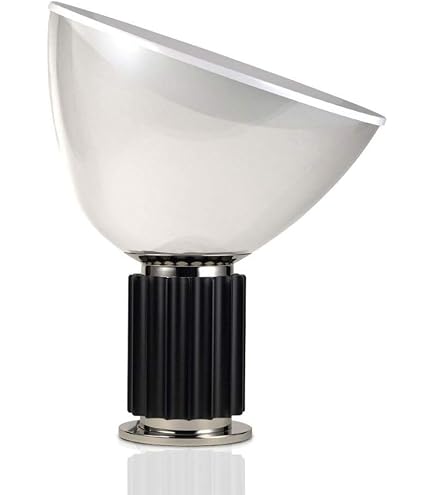 Flos Tischleuchte Snoopy Schwarz, Metall Mit Marmorsockel, LED Inklusive, Dimmbar, 13W