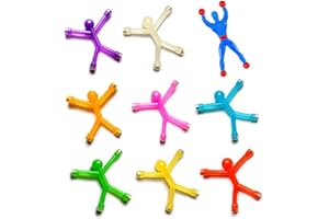 AYASEE Imanes de Nevera, Mini imanes de Nevera de Hombre, imán de Goma magnético para niños, Adultos, Oficina, decoración Divertida, Escritorio, con 1 Escalador de Pared Sticky Man (Color Aleatorio) (9)