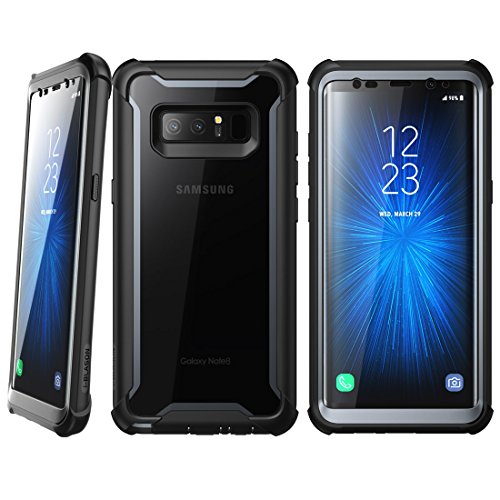 i-Blason Funda Samsung Galaxy Note 8  Ares con protectores de pantalla incorporados para Samsung Galaxy Note 8  2017   transparente  negro 