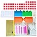 Produktbild Guwheat DIY Diamant Malerei Werkzeuge Zubehör Set mit 28-Raster Diamant Stickerei Aufbewahrungsbox, Diamant Stitch Pen, Kunststoffplatten, weiße Marker Sheets, Pinzette, Kleber, Taschen und Löffel mit Aufbewahrungstasche für DIY Kunsthandwerk
