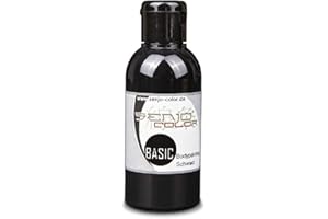 ‎SENJO COLOR Bodypainting Farben Senjo Color Basic 75ml Schwarz I Gesichts- & Körperfarbe I Karneval, Fasching I Pinsel & Airbrush Farbe