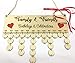 Produktbild Familie Geburtstage Daten Friends Holz Kalender Weihnachts Geschenk Mum Plaque, Herzen, 58