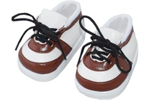 niannyyhouse Scarpe per bambola di peluche, 38 cm, da 37,1 cm a 39,9 cm, accessori per vestire bambole (marrone-1)