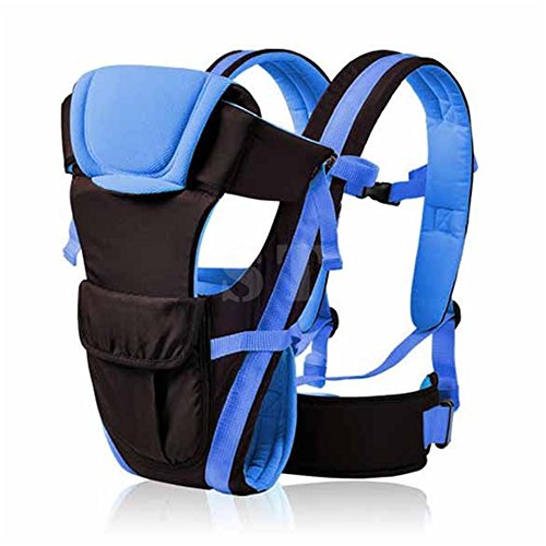 Ubesta Baby Carrier Breathable Multifunctional Adjustable Front Facing Infant Comfortable Sling Backpack-Blue