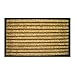 Produktbild Entryways Criss Cross Fußmatte aus Kokosfaser, Kokosfaser, recyceltes Gummi und Naturlatex, Stiefelkratzer Gestreift 18"X30" Natural Coir Color/Black Rubber