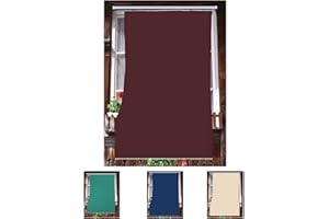 Home Tresor - Tenda da Sole da Esterno per Balcone/Terrazzo/Veranda con Anelli e Ganci per Applicazione, Resistente e Lavabile, 100% Poliestere, Tinta Unita Marrone cm. 200x300