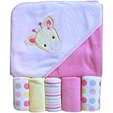 TeddyT's - Juego de toalla con capucha y paños de baño