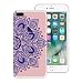 Produktbild Yokata iPhone 7 Plus / iPhone 8 Plus Hülle Transparent Weiche Silikon Handyhülle Schutzhülle TPU Handy Tasche Schale Etui Weich Silicone Bumper Ultra Dünn Slim Schlank Durchsichtig Handytasche Premium Kratzfest Clear Backcover Schutz für iPhone 7 Plus / iPhone 8 Plus Case Cover - Blaue Mandala