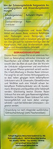 Dicotex Rasen Unkraut-Frei | Dr. Stähler | (2 x 500ml) | Rasen Unkrautvernichter als Set für ca. 1000m2 | GREEN24® + Messbecher + Handschutz + Atemschutz - 6
