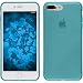 Produktbild PhoneNatic Case für Apple iPhone 8 Plus Hülle Silikon türkis, transparent + 2 Schutzfolien