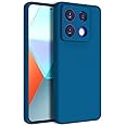 Case for Xiaomi Redmi Note 13, Liquid Gel Rubber Bumper Case with Soft Microfiber Lining Cushion Slim Hard Shell Shockproof Protective with Camera Protection Cover for Redmi Note 13 5G 2023 (Blue)