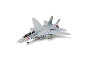 NUOTIE F-14A Tomcat 1/100 Metal Airplane Model Kits with Stand VF-2 Bounty Hunters DieCast Alloy Fighter Model Jet Pre-Build Military Aircraft Collection for Display or Gift