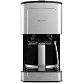 Cecotec Coffee 56 Heat Drip Coffee Maker, 800W Power, Capacity 1.2L for 10 Cups, Stainless Steel Finishes, Drip Spout, Perman